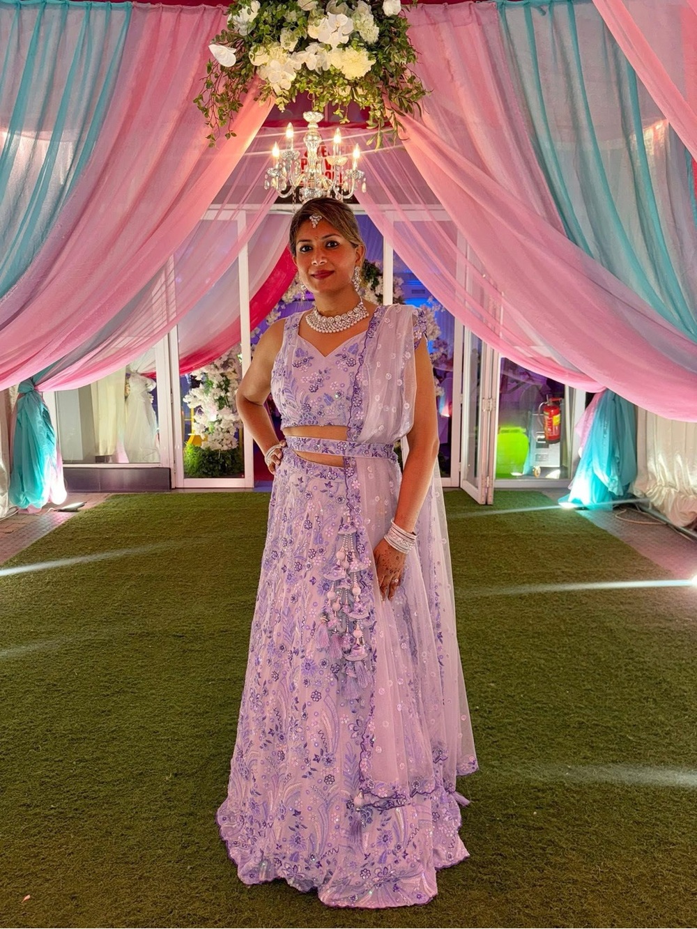 Lilac Embroidered Lehenga Set - Kids Dresses